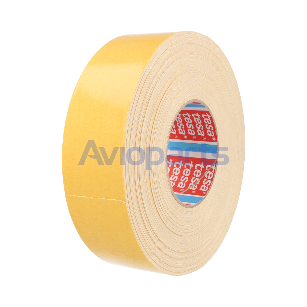 TESA 4964, DOUBLE-SIDED TAPE WITH FABRIC BACKING , ROLL 50 MM X 50 MT