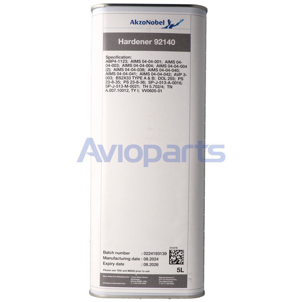 92140 HARDENER ACTIVATOR FOR EPOXY PRIMER 37035A , CAN 5 LT