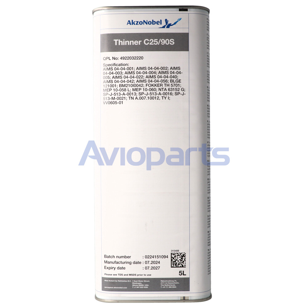 C25/90S THINNER , CAN 5 LT
