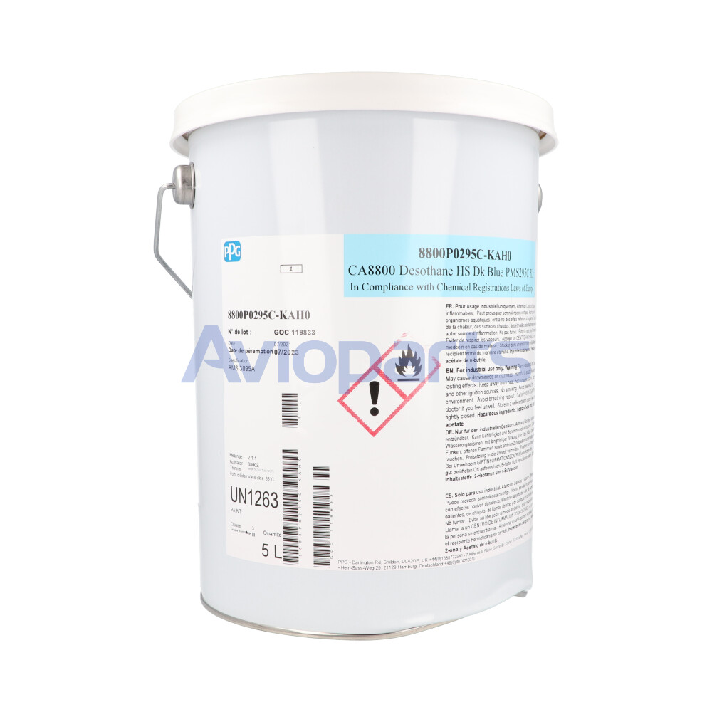 CA8800/PO295C , DESOTHANE HS TOPCOAL BLUE, CAN 5 LT