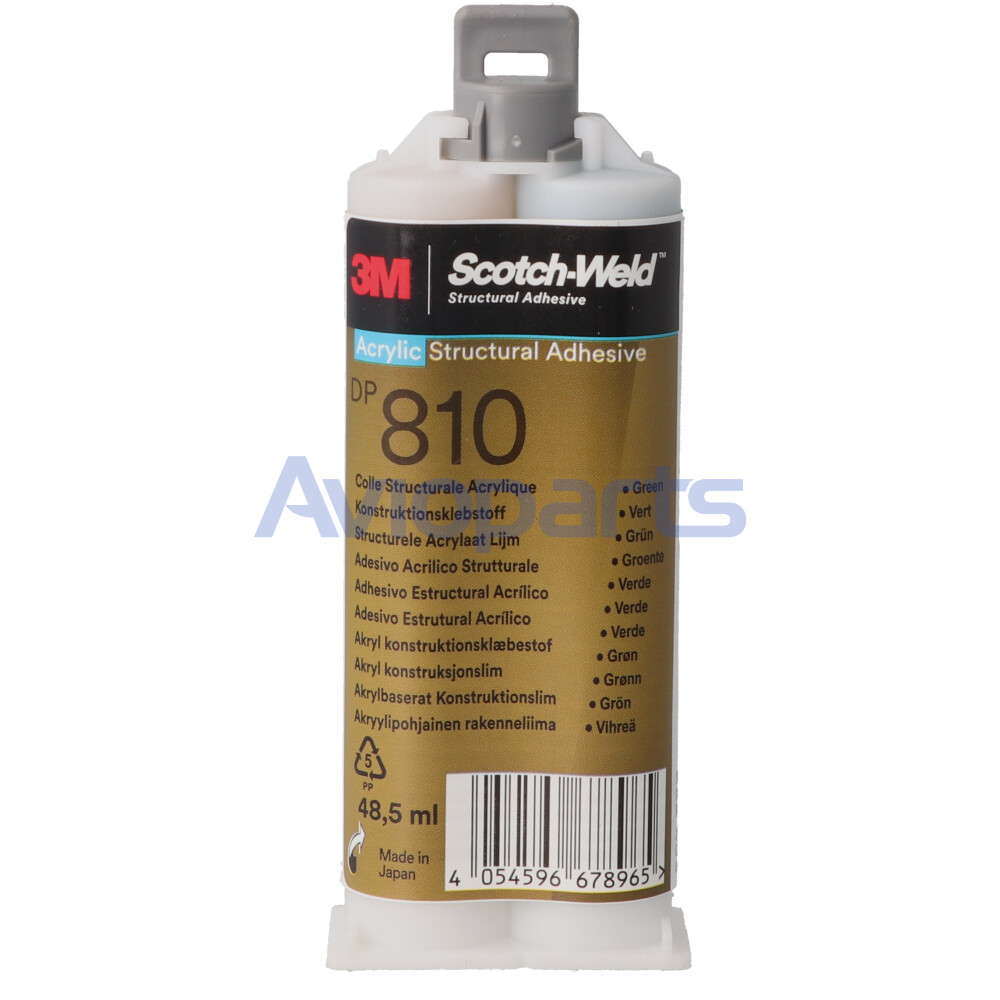 SCOTCH-WELD DP-810 LOW ODOR ACRYLIC ADHESIVE, CARTRIDGE 48,5 ML