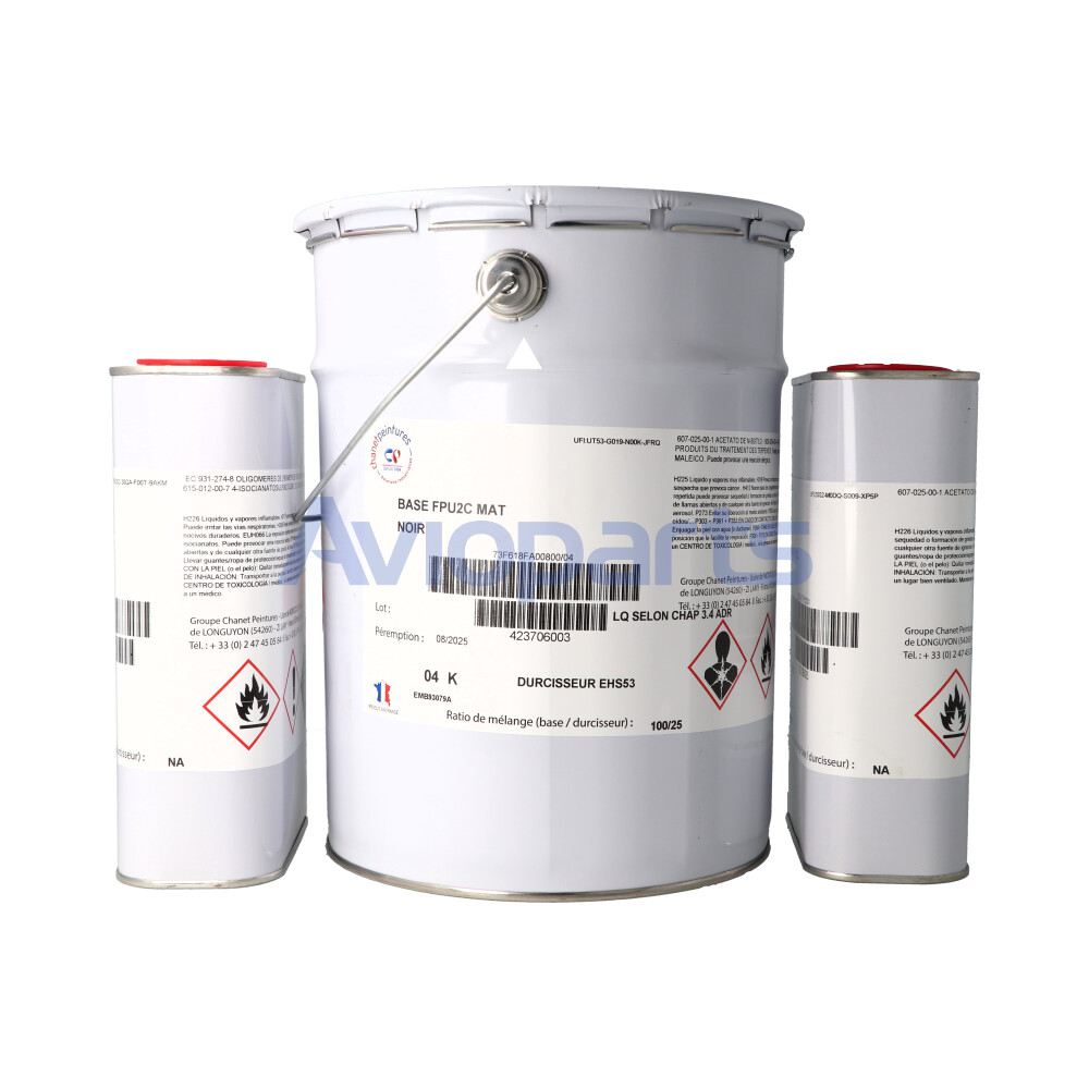 VARNISH FPU2C MATT BLACK, KIT 6KG (BASE 4KG , HARDENER 1 KG & THINNER 1LT) // (Z16ICS-CML09-A04)