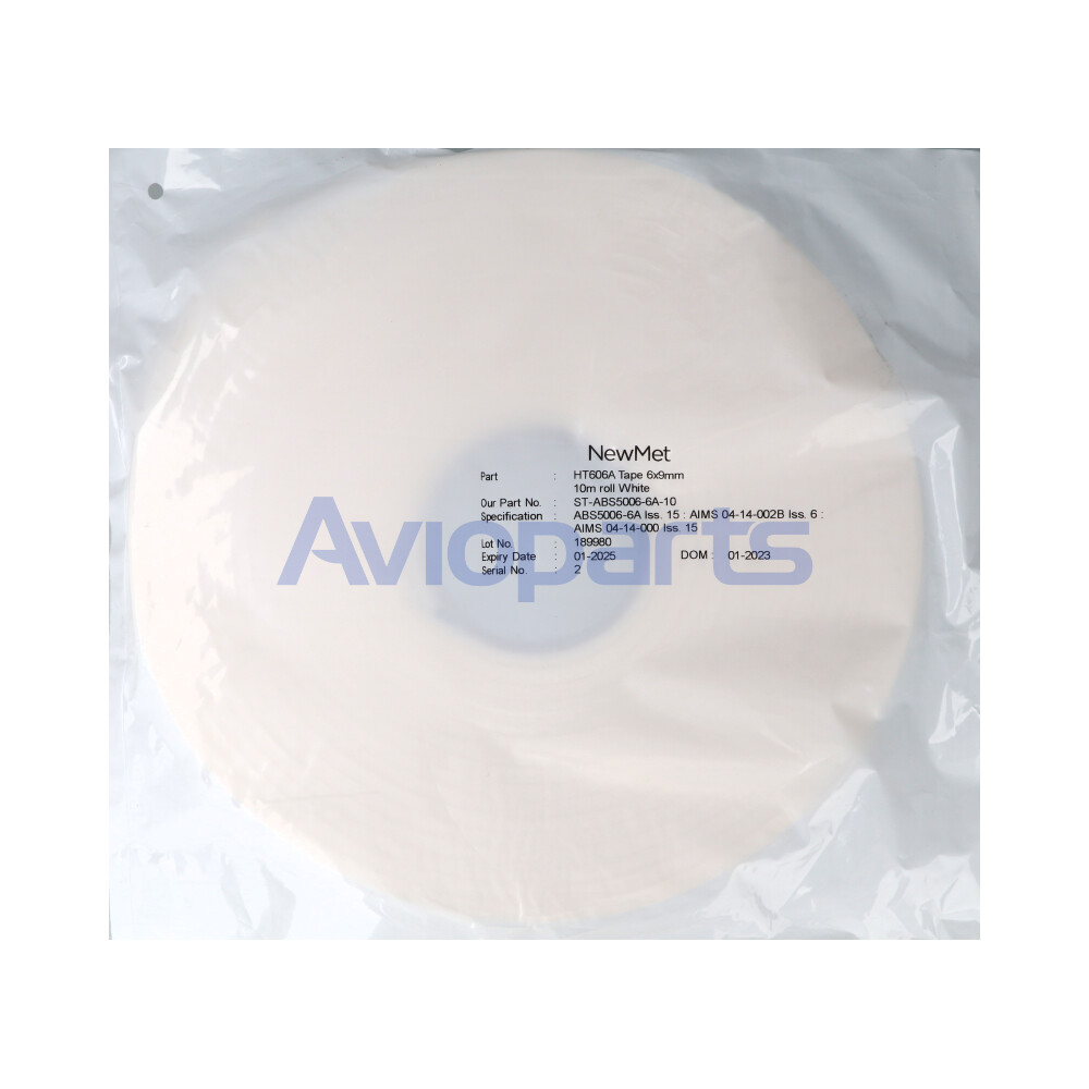 WHITE SILICONE FOAM TAPE ,ROLL 6x9MMX 10MT// ABS5006-6A & AIMS 04-14-002B & AIMS 04-14-002 (Z13605)