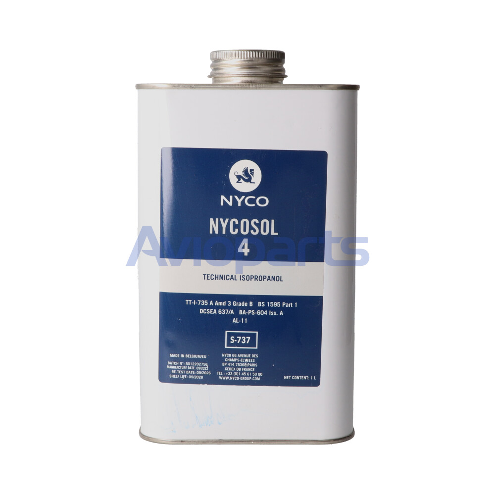 NYCOSOL 4 , TECHNICAL ISOPROPANOL, CAN 1 LT // S-737 & DCSEA 637/A & TT-I-735 AMD 3 Gº B