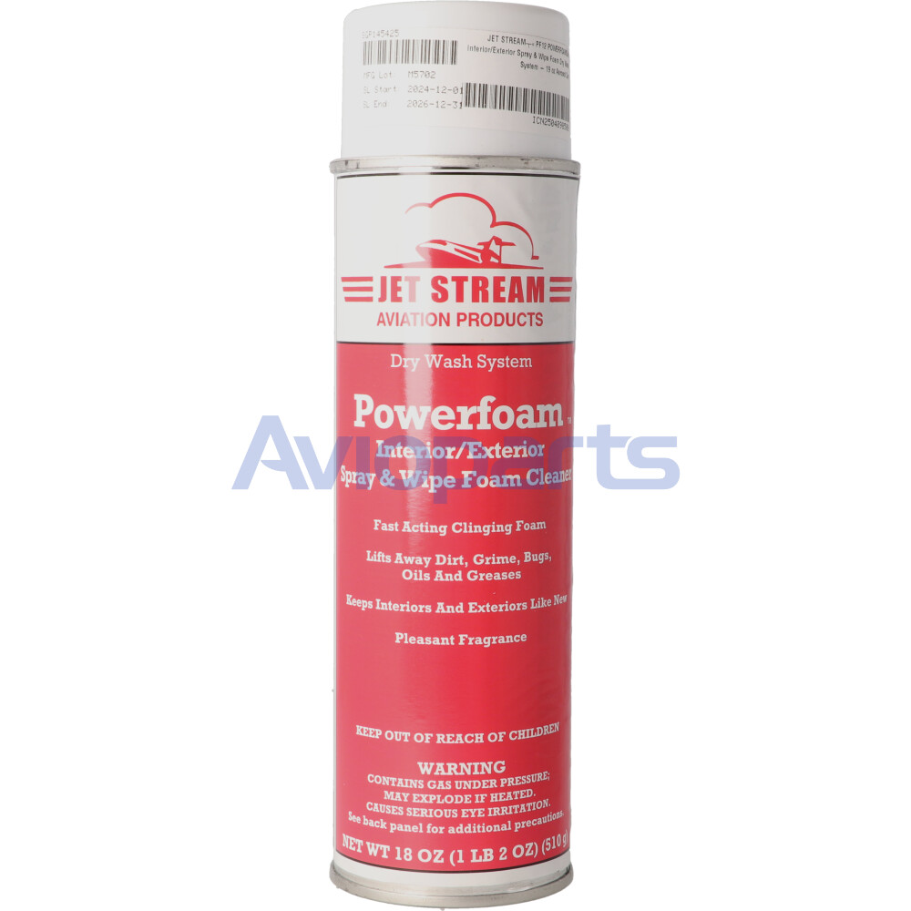 JET STREAM AVIATION PF12 POWERFOAM DRY WASH SYSTEM, AEROSOL 18 OZ