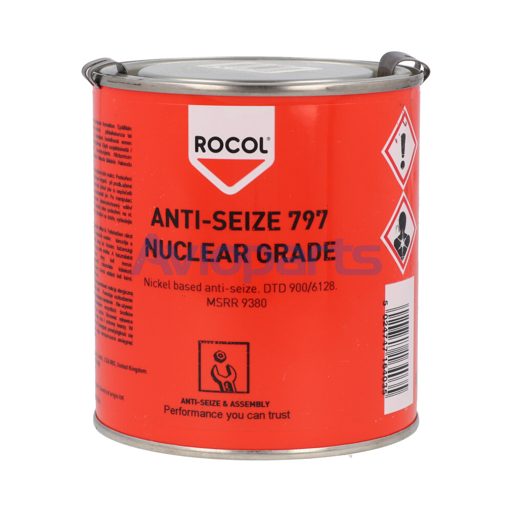 ROCOL ANTI-SEIZE 797, NICKEL & GRAPHITE ANTI-SEIZE PASTE, CAN 500 GRS//MSSR9380 & DTD900/6128 & AFS1