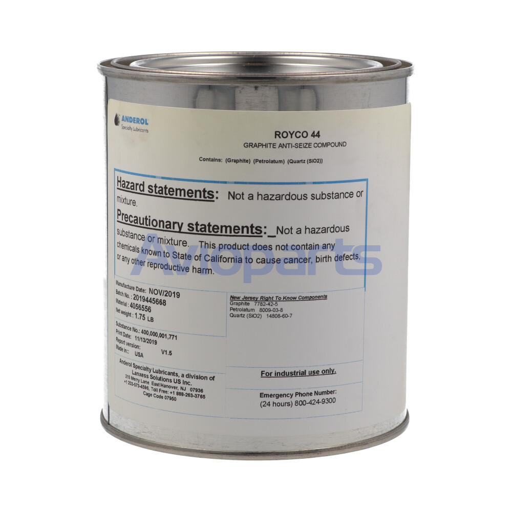 ROYCO 44 ,HEAVY-DUTY ANTI-SEIZE COMPOUND, CAN 1,75 LB// MIL-T-5544C & AMS2518