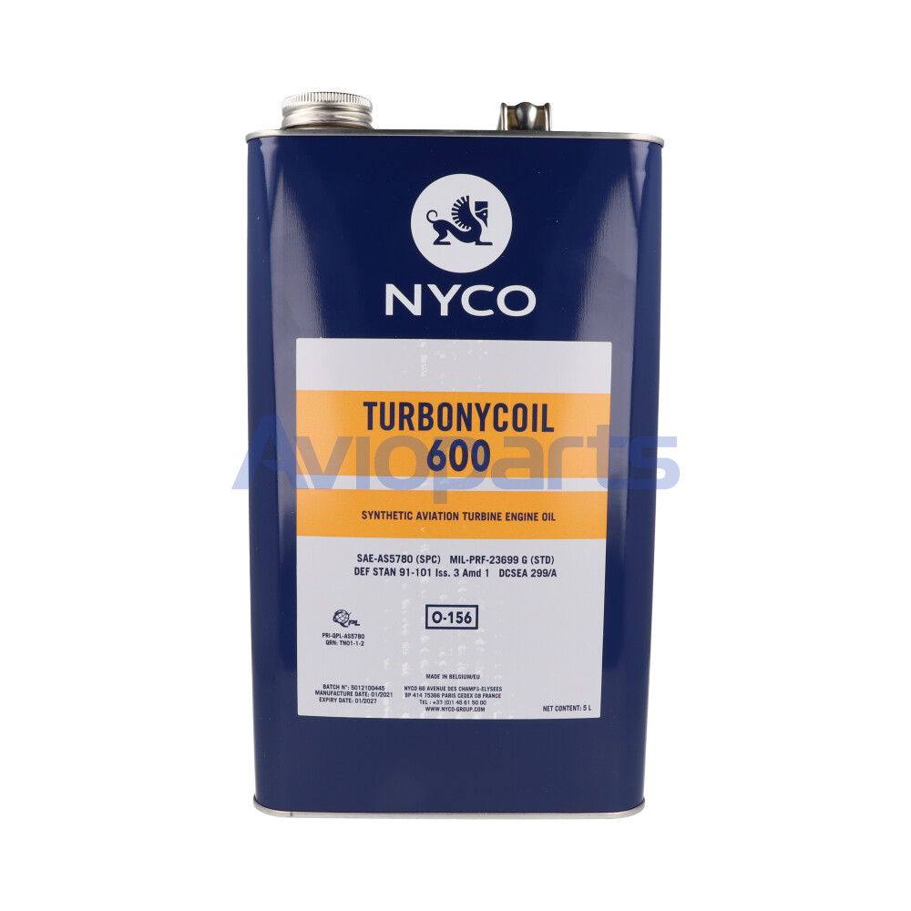 SYNTHETIC AVIATION TURBINE OIL , CAN 5 LT // TN600 SAE-AS5780 & MIL-PRF-23699G-STD