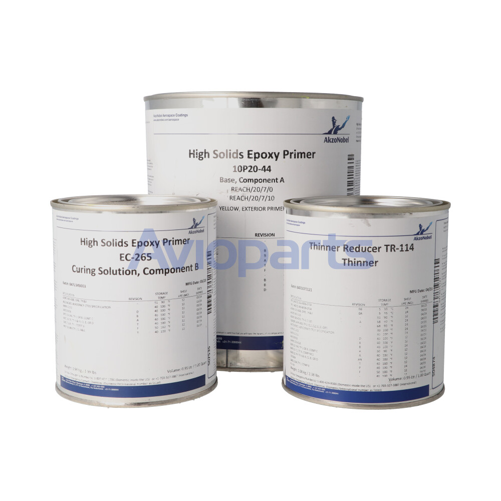 HIGH SOLIDS EPOXY PRIMER 10-P20-44BNF, CURING SOLUTION EC265 ,THINNER TR114, KIT 1,25 GAL//BMS10-79 TY II, III CL B