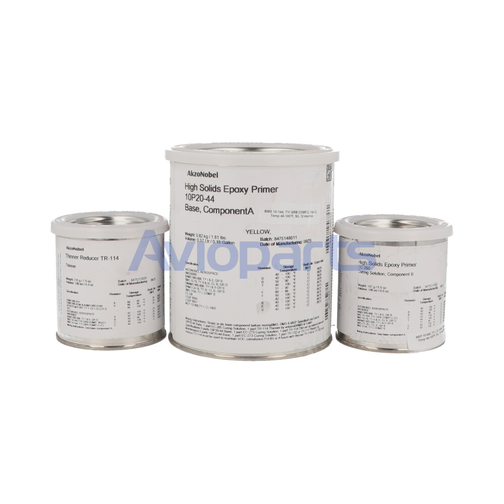 HIGH SOLIDS EPOXY PRIMER 10-P20-44BNF, CURING SOLUTION EC265 ,THINNER TR114, KIT 1 QT