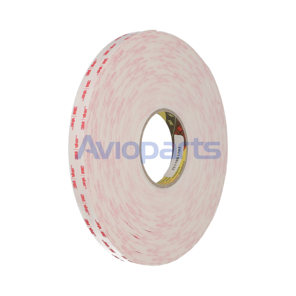 3M VHB 4950P WHITE  ACRYLIC FOAM TAPE, ROLL 19MMX33MT