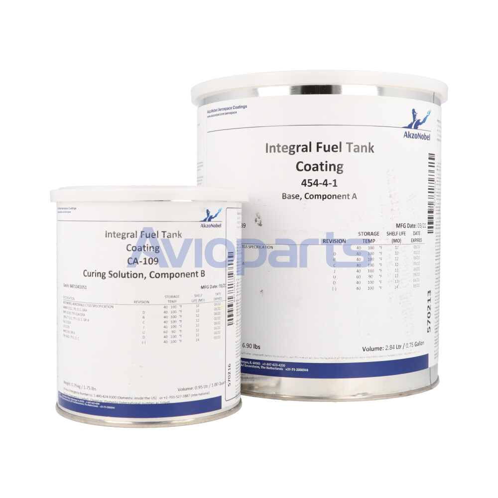 INTEGRAL FUEL TANK COATING 454-4-1/CA-109 YELLOW, CAN 1 GAL // BMS 10-20, TYPE II, CLA, GR A