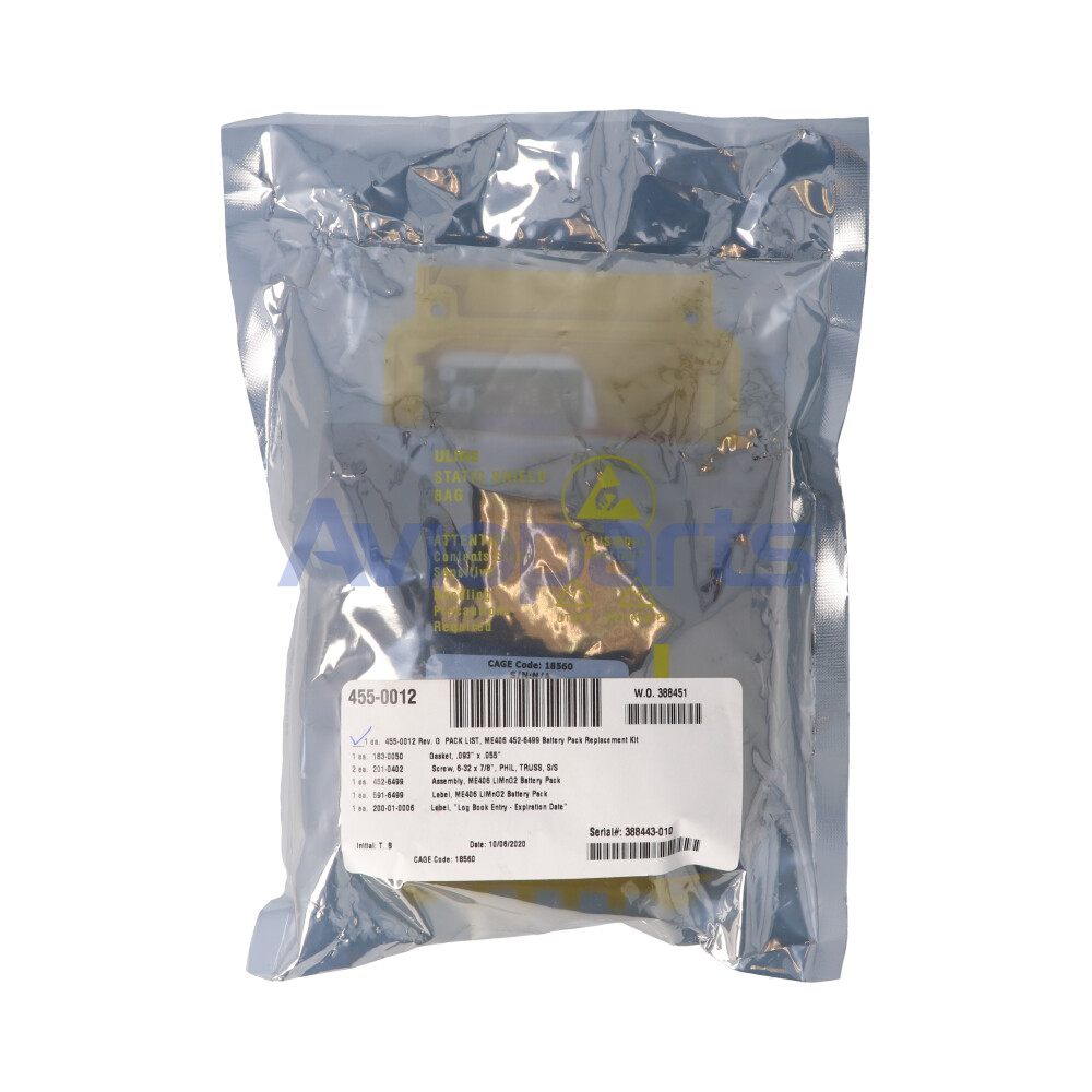 Lithium Battery Pack for ME406, Replaces 452-6504 & 452-6499