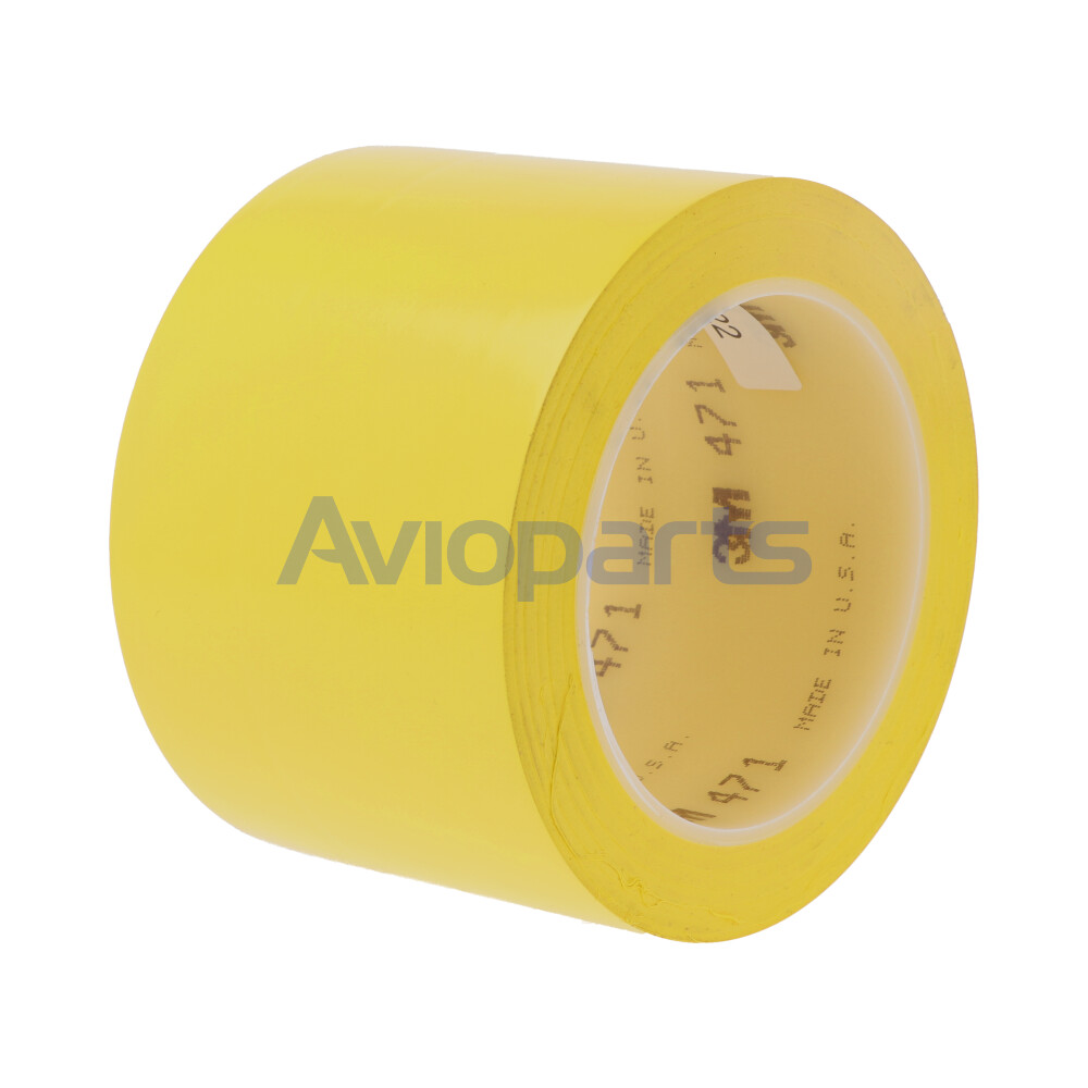 3M VINYL TAPE 471 YELLOW, ROLL 75MM X 33MT: 3 INX36YD