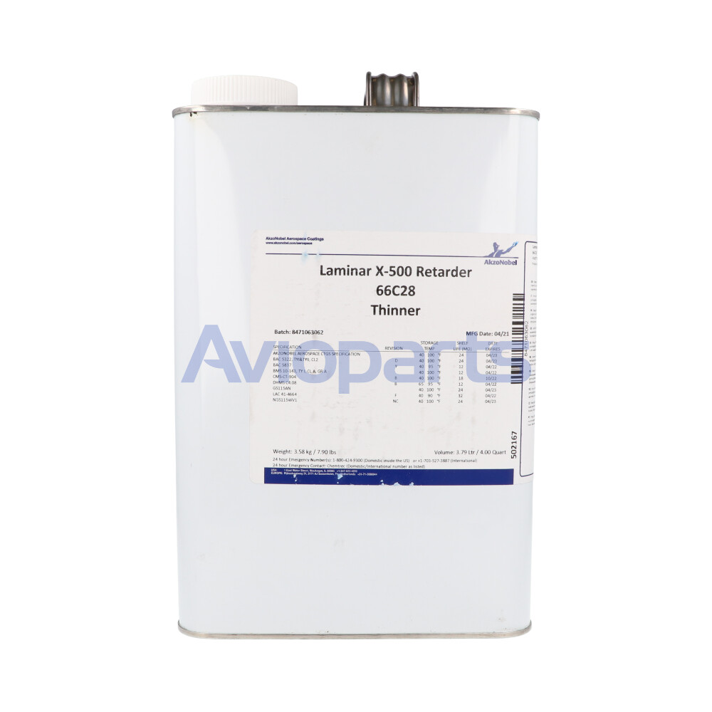 SLOW REDUCER THINNER 66-C-28 FOR LAMINAR X500 , 1 GAL CAN