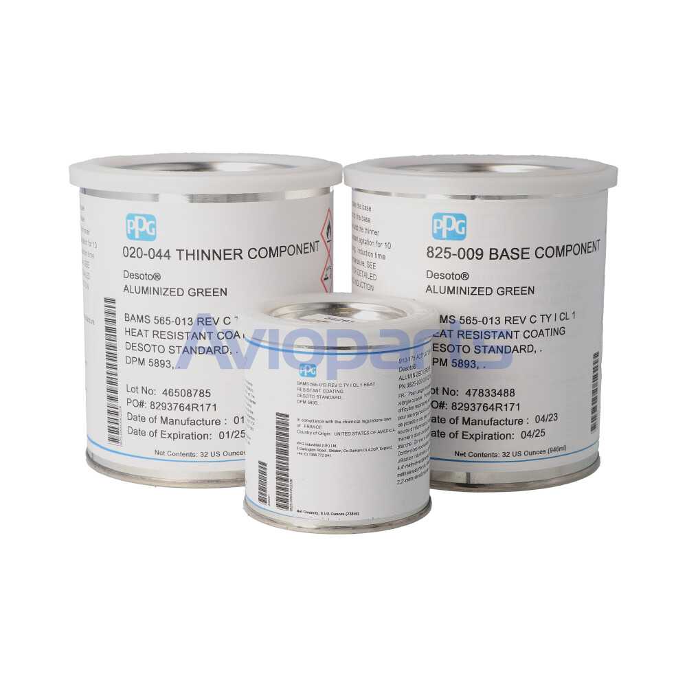 825-009 BAC 5710 HIGH TEMPERATURE URETHANE PRIMER GREEN TYPE 51, KIT 2.25 QT (INCLUDES ACTIVATOR 910-175 + THINNER 020-44)