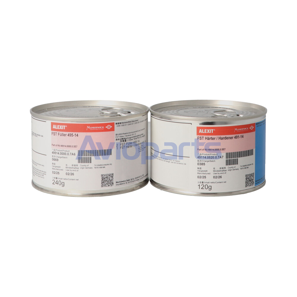 ALEXIT-FST FILLER 495-14 INCLUDED HARNENER 491-14 BLUE , KIT 0,360 KG LT (BASE 0,240 KG & HARDENER 0,120 KG )