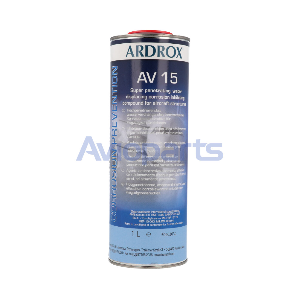 ARDROX AV 15 ,  CORROSION INHIBITING COMPOUND, CAN 1LT//MIL-PRF-16173,Cl1,G 4