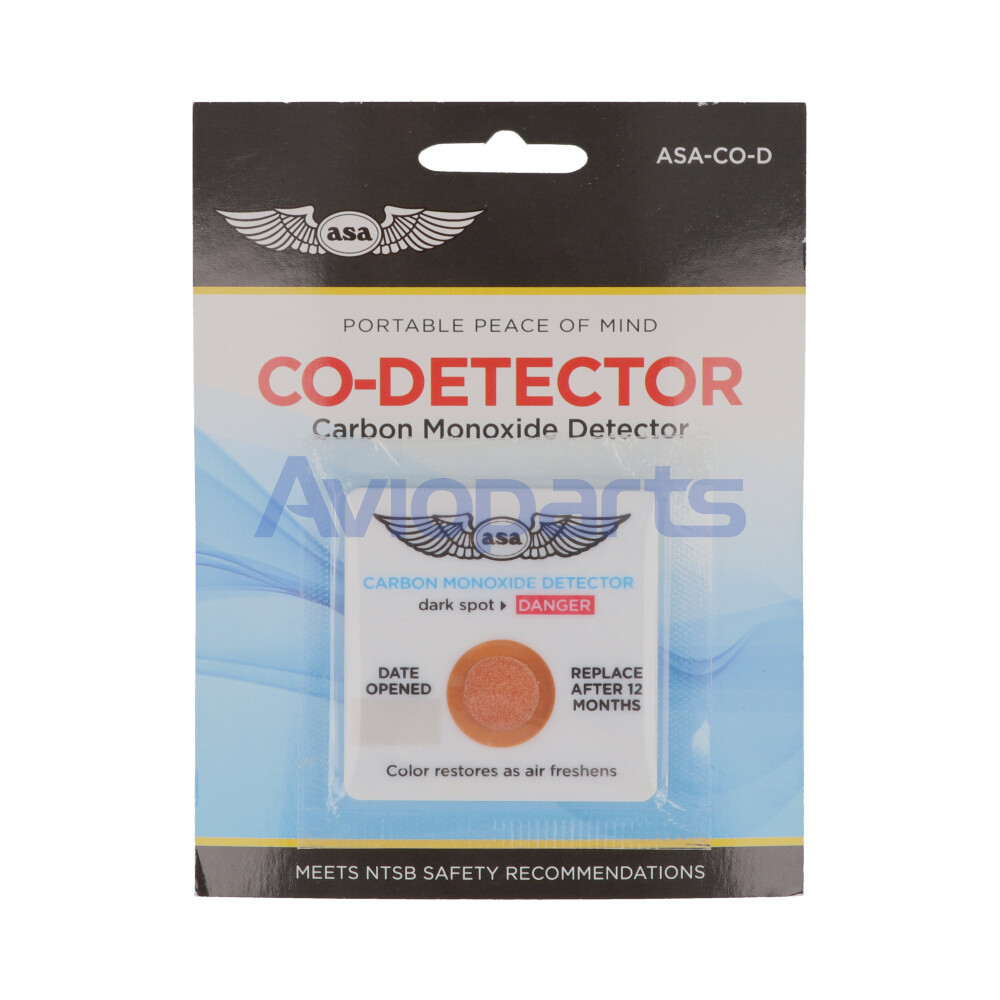 DETECTOR CARBON MONOXIDE (NOCO-18, ASA CO-D) CO-DETECTOR
