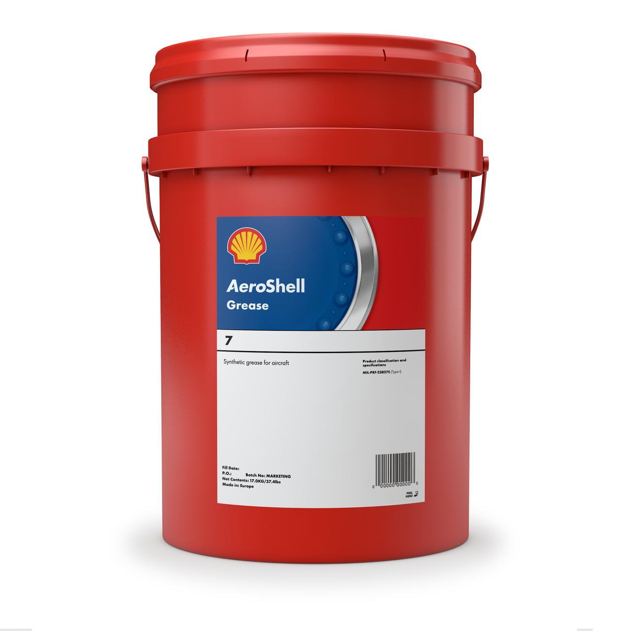 AEROSHELL GREASE 7, MULTI-PURPOSE GREASE, PAIL 17 KG//MIL-PRF-23827C TY II & DCSEA 354/A