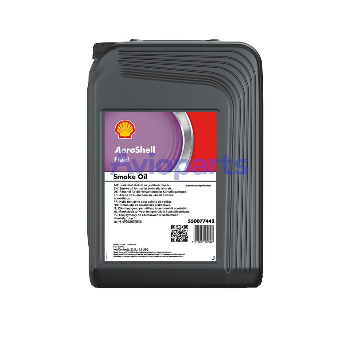 AEROSHELL SMOKE OIL FOR AVIATION AEROBATIC AIRSHOW FLIGHTS,  PAIL 20 LT