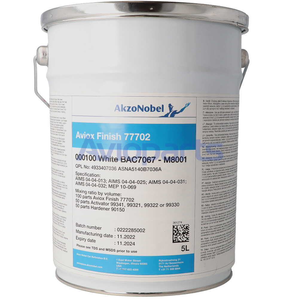ANAYI　36 AkzoNobel Aviox Finish 77702 BAC7067/M8001 (000100) White