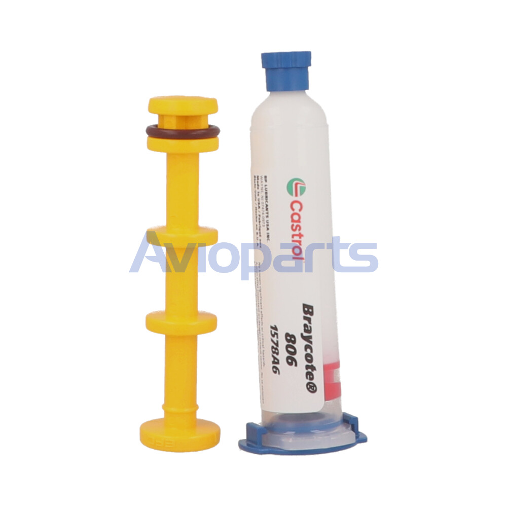 BRAYCOTE 806 , GREASE AIRCRAFT & INSTRUMENT , SYRINGE 2 OZ // MIL-PRF-27617F TY III