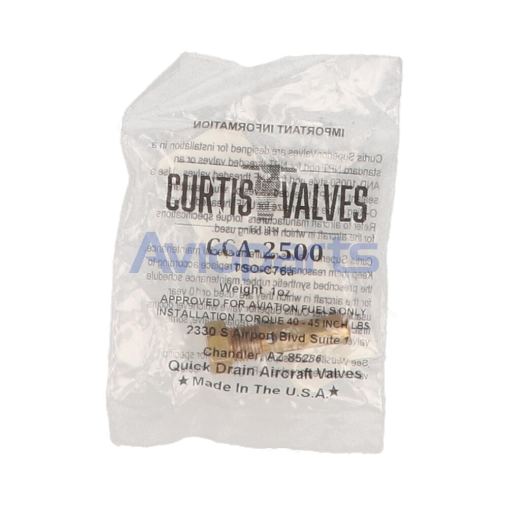 VALVE, Fuel Drain, 1/8 NPT      S/S:  S2106-3, 491-806