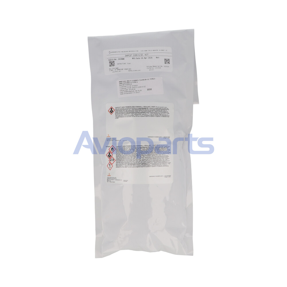 DAPCO 2200 , FIREWALL SEALANT , 6 OZ KIT A+B  //  BMS5-63 TYPE II CLASS B1/2