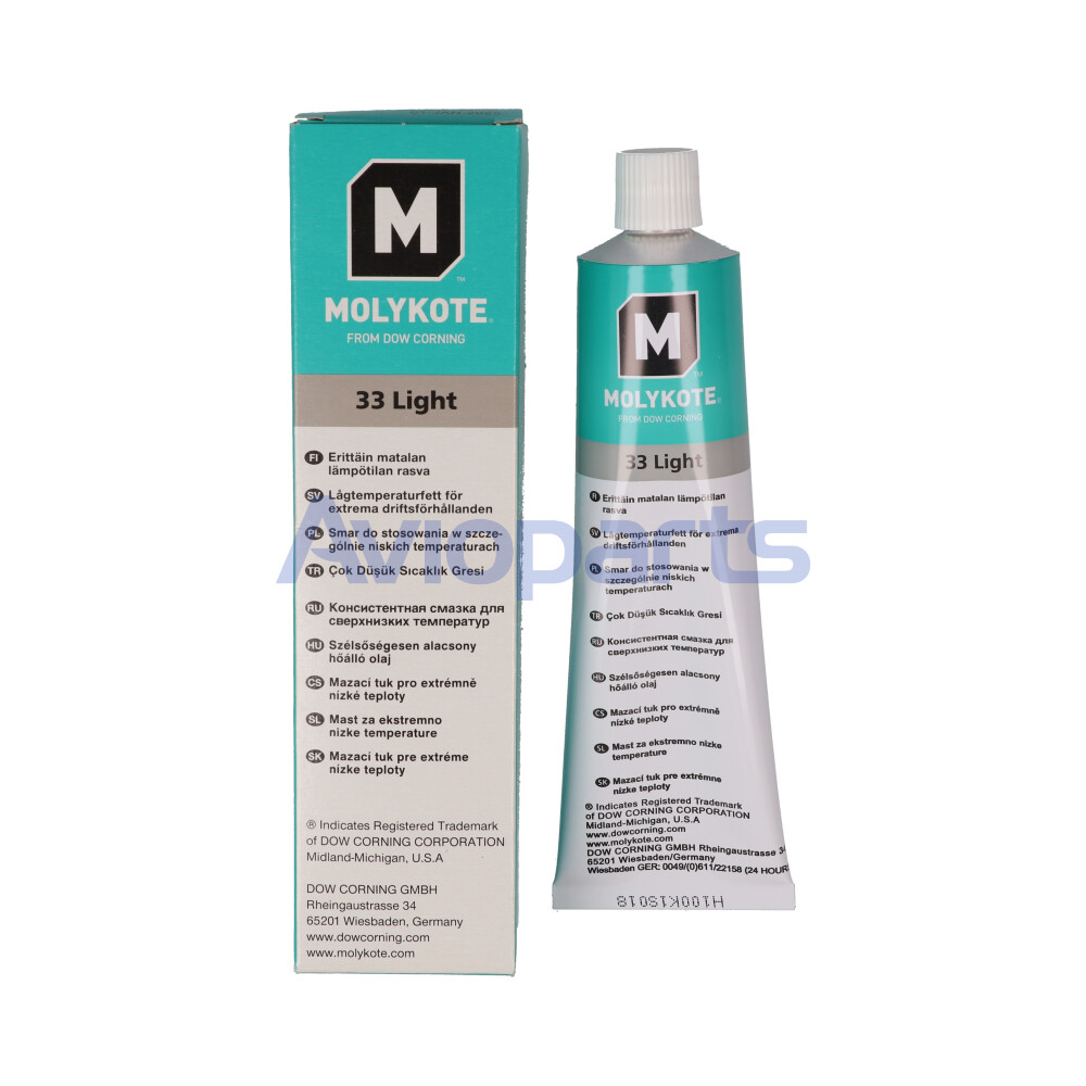 MOLYKOTE 33 LIGHT , WHITE GREASE  , TUBE 100 GRS