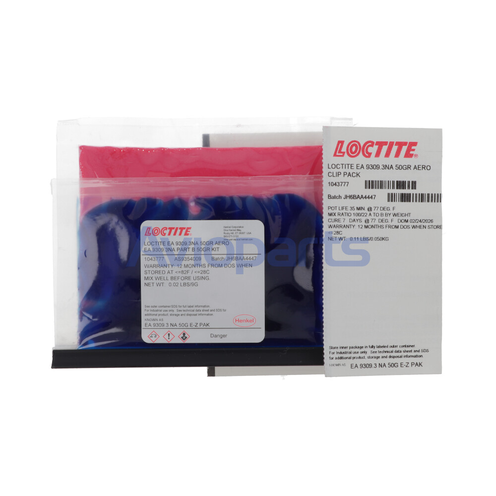 ADHESIVE LOCTITE EA 9309.3NA AERO PART A+B KIT, KIT 50 GR E-Z PAK