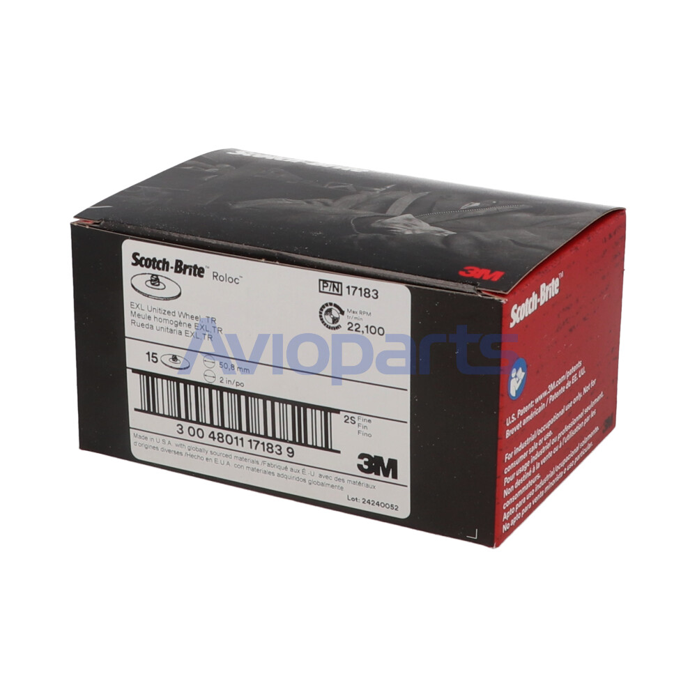 3M SCOTCH-BRITE ROLOC EXL DISC UNITIZED XL-DR 2S FINE , DISK : 50MM X 6MM , BOX 60 DISCS