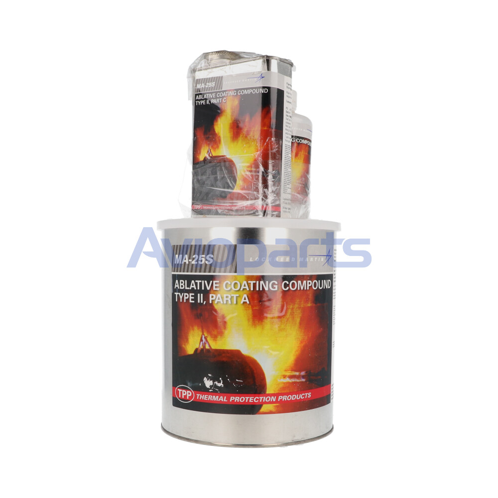 MA-25S TYPE II ABLATIVE COATING COMPOUND 3 PART KIT 1 GAL & 24 OZ