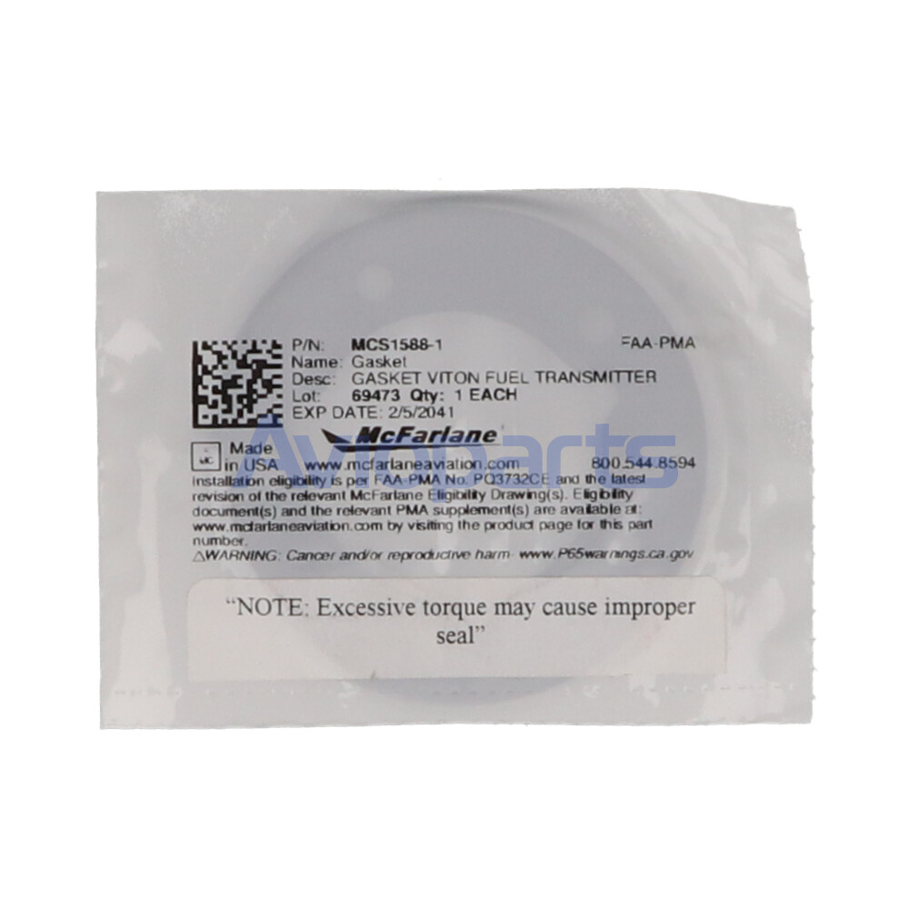 GASKET VITON FUEL TRANSMITTER      S/S 0726001-13