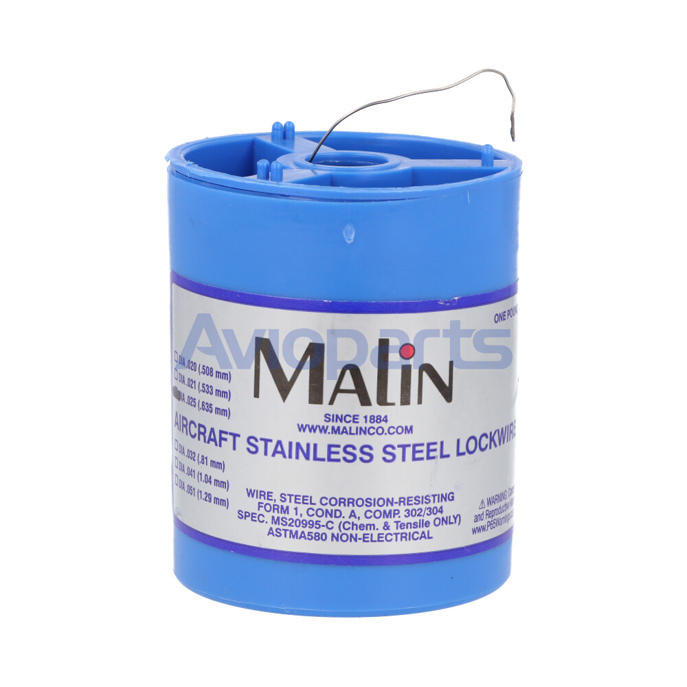 SAFETY LOCK WIRE ROLL 1 LB ST. STEEL 025 INCH DIAMETER // NASM20995