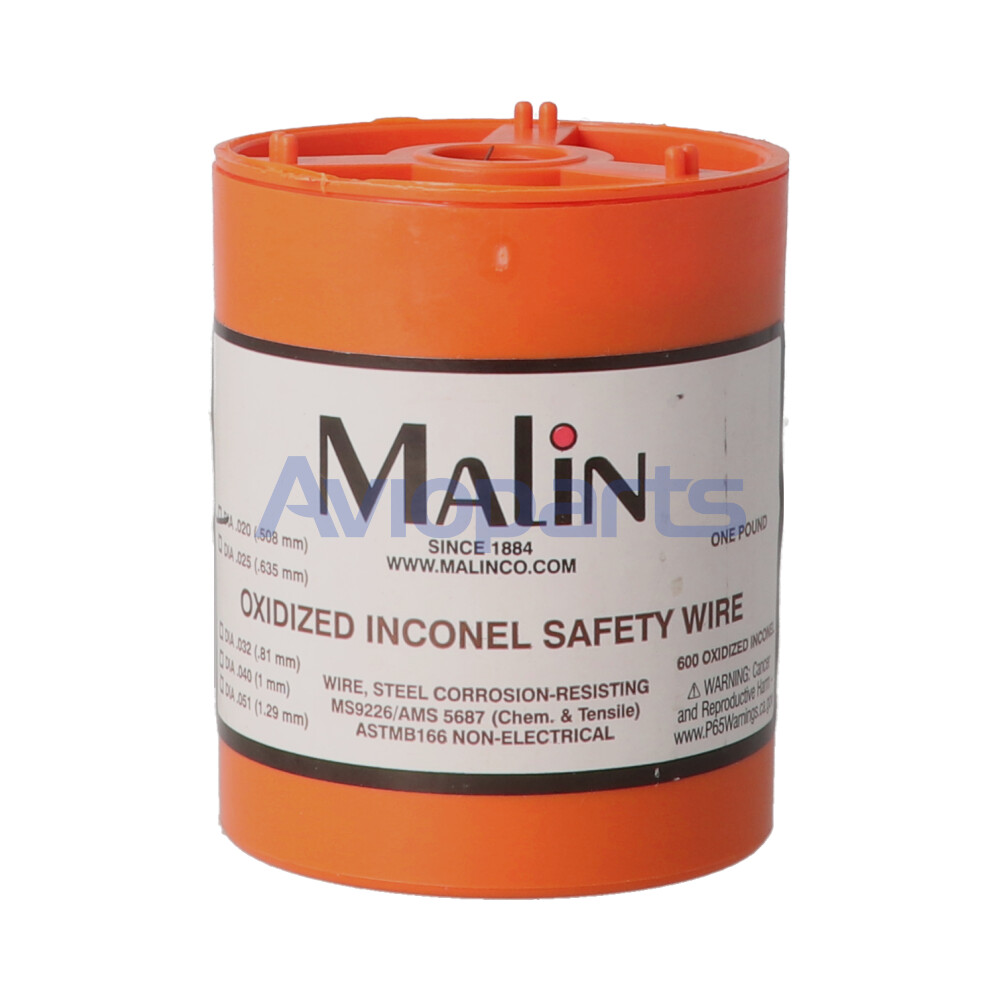 OXIDIZED INCONEL WIRE LOCK ORANGE DIAMETER  0.020 DIAMETER SAFETY WIRE ,  1 ROLL  1LB,   // AMS 5687