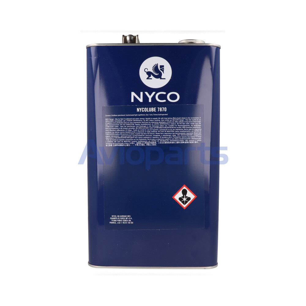 NYCOLUBE 7870 PETROLEUM LUBRICATING OIL , CAN 5 LT // MIL-PRF-7870D & 0-142