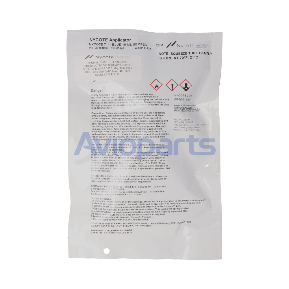 NYCOTE 7-11 TINTED BLUE APPLICATOR PEN 10 ML