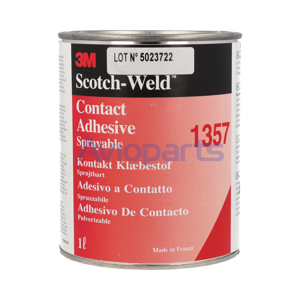 SCOTCH-WELD 1357 , CONTACT ADHESIVE GREEN-GREY , CAN 1 LT