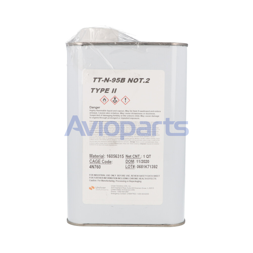 ALIPHATIC NAPHTHA SOLVENT TT-N-95 B TYPE II  GS295 , CAN 1 QT