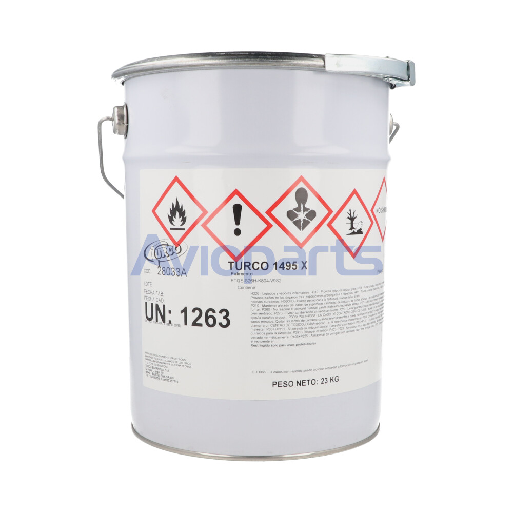 TURCO 1495 X , AIRCRAFT EXTERIOR ALUMINUM POLISH , PAIL 23 KG