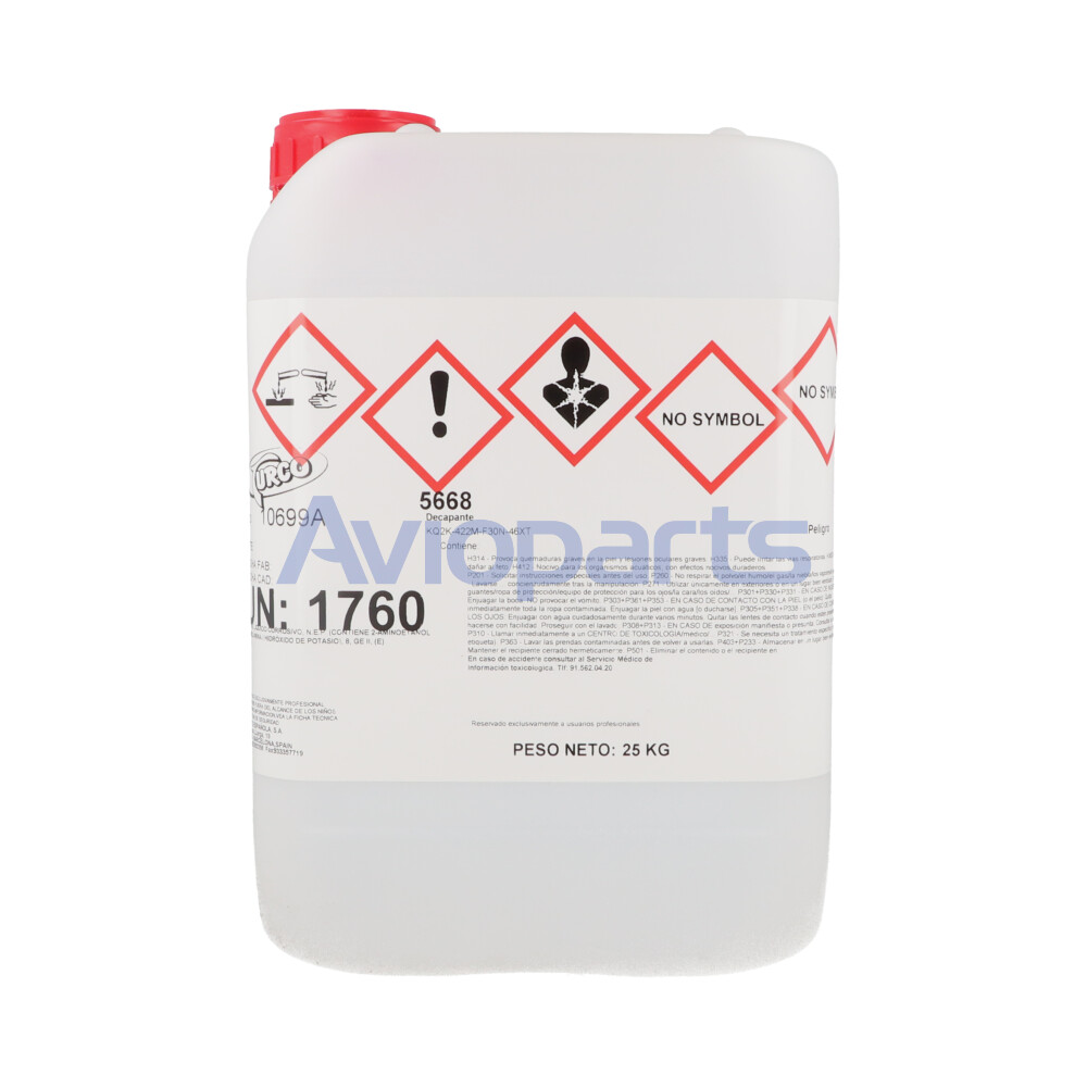 TURCO 5668 DIPHASE LIQUID PAINT REMOVER , PAIL 25 KG