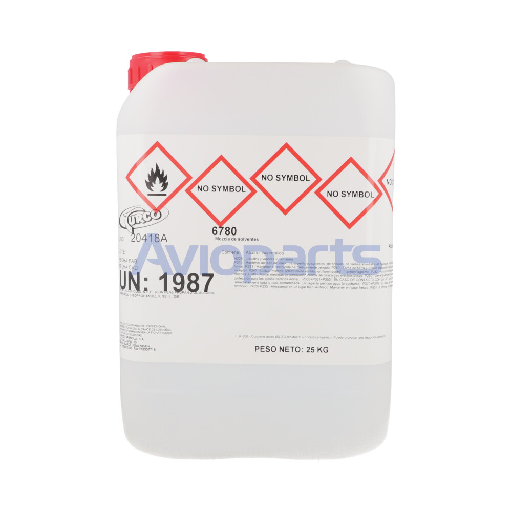 TURCO 6780 , LOW V. O.C. VAPOR PRESSURE WIPE SOLVENT , PAIL  25 KG