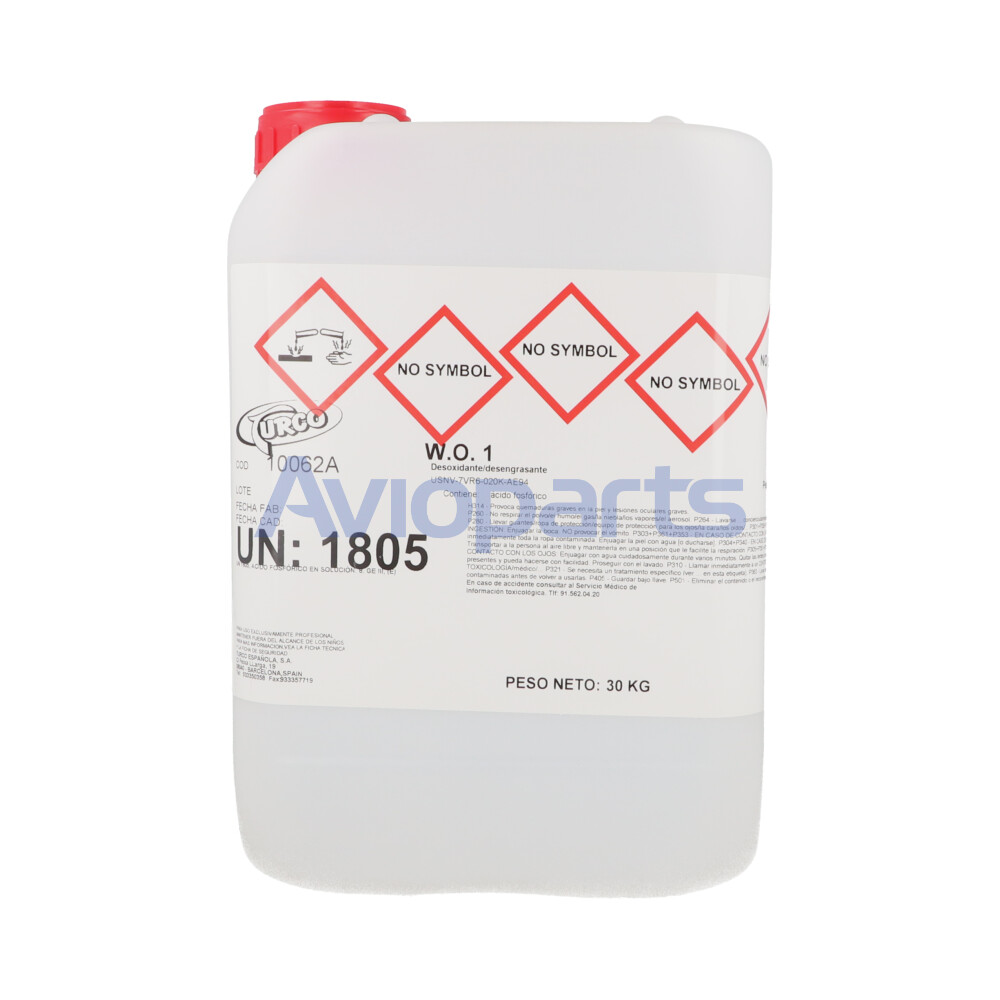 TURCO WO 1, LIQUID ACID CLEANER & DEOXIDIZER, PAIL 30 KG